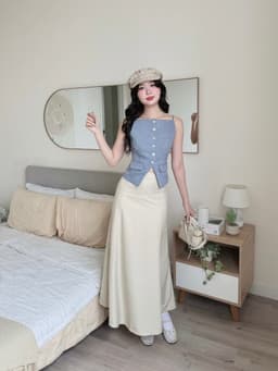 Thumbnail Chân váy đuôi cá dáng dài GAGO Brand dây kéo sau tôn dáng thướt tha mềm mại GO4973 2