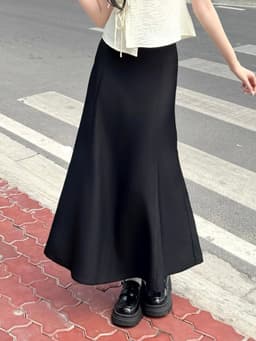 Thumbnail Chân váy đuôi cá dáng dài GAGO Brand dây kéo sau tôn dáng thướt tha mềm mại GO4973 3