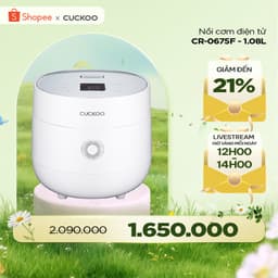 Thumbnail Nồi cơm điện tử CUCKOO CR-0675F phiên bản quốc tế 1,08 lít- Lòng nồi chống dính - Hàng chính hãng 1