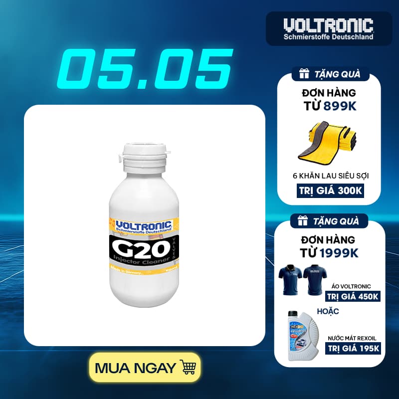 Ảnh PHỤ GIA VỆ SINH HỆ THỐNG XĂNG NHẬP KHẨU VOLTRONIC G20 VALVE AND INJECTOR CLEANER - VOLTRONIC VIETNAM STORE 1