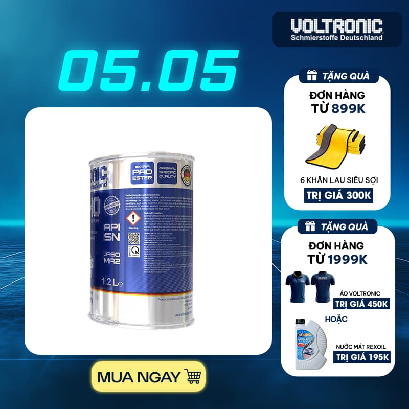 Ảnh Dầu nhớt nhập khẩu đức VOLTRONIC advance scooter 4t performance 10w40 1.2l chuyên dành cho xe piaggio, vespa 2