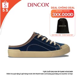 Thumbnail Giày Sục Đạp Gót Mules Vải Sneaker Unisex Tăng Chiều Cao 4cm DINCOX E10 Dark Navy 1