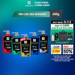 Thumbnail Tắm gội cho nam 2 trong 1 hương Nước hoa nam Romano 2in1 650g/chai 1