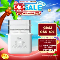 Thumbnail Nồi Nấu Chậm Đa Năng VIFIBA Kèm Hấp, 8 Chức Năng Nấu, Nồi Cho Bé Ăn Dặm, Nấu Cháo, Hầm, Hấp,....VE12 1