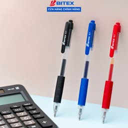 Thumbnail Bút gel Bitex mực xanh, đỏ, đen G03 ngòi mực 0.7mm 1