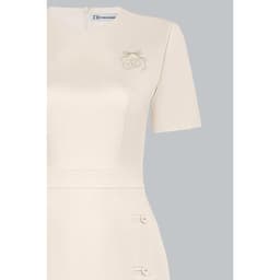 Thumbnail Đầm cổ tròn thêu ngực, chân tà bung 1S31.2504K, váy ngắn dáng a thanh lịch công sở trẻ trung hiện đại thiết kế bởi JM 4