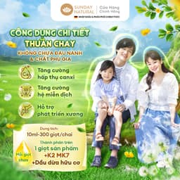 Thumbnail Sunday Natural Vitamin D3K2 Cho Trẻ 7+ và người lớn, Giúp Xương Chắc Khỏe, Thuần Chay 100% 3