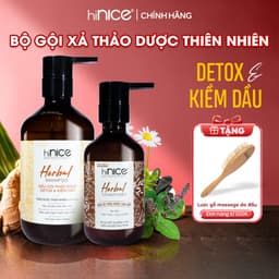 Thumbnail Cặp Dầu Gội Xả Thảo Dược Kiềm Dầu Detox Da Đầu hiNICE Herbal Shampoo 1