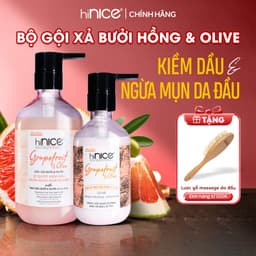 Thumbnail Bộ Gội Xả Tinh Dầu Bưởi Hồng Olive hiNICE Grapefruit & Olive Shampoo Hỗ Trợ Giảm Mụn Da Đầu 1