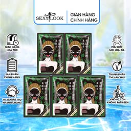Thumbnail Mặt Nạ Đen Tràm Trà SEXYLOOK Hỗ Trợ Kiểm Soát Dầu Mụn (5 miếng x 28ml) 1