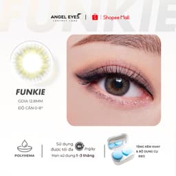 Thumbnail Kính áp tròng xám tây tự nhiên Funkie thương hiệu Angel Eyes | Lens cận màu xám đường kính nhỏ GDia 12.8mm có độ cận 0-8 1
