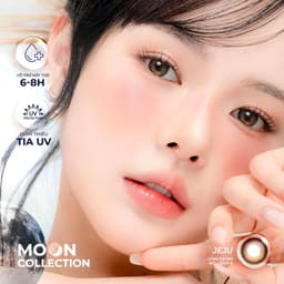 Thumbnail Lens nâu có độ cận Angel Eyes JEJU hiệu ứng loang màu mắt ướt, kính áp tròng màu nâu trăng khuyết filter đang thịnh hành 1