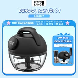 Thumbnail Dụng cụ xay tỏi ớt, thực phẩm Lebenlang LBL3777, 170ml, lưỡi dao 3 cánh sắc, dây kéo rút- chính hãng 1