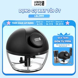 Thumbnail Dụng cụ xay tỏi ớt, thực phẩm Lebenlang LBL3888, 170ml, lưỡi dao 3 cánh sắc bén, dây rút tiện lợi 1