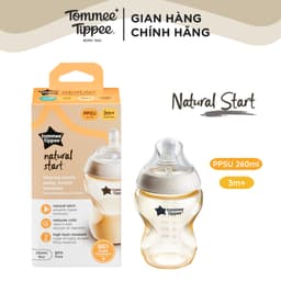 Thumbnail Bình Sữa PPSU Ty Siêu Mềm Tự Nhiên Tommee Tippee 260ml, Núm Ty Của Bình 3-6 Tháng 1