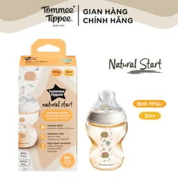 Thumbnail Bình Sữa PPSU Ty Siêu Mềm Tự Nhiên Tommee Tippee Natural Start 260ml, Núm Ty Của Bình 3-6 Tháng, Họa Tiết 1