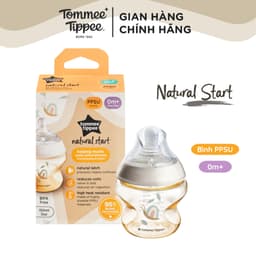 Thumbnail Bình Sữa PPSU Ty Siêu Mềm Tự Nhiên Tommee Tippee Natural Start 150ml, Núm Ty Của Bình 0-3 Tháng, Họa Tiết 1