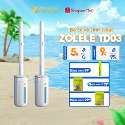 Thumbnail Bộ cọ vệ sinh toilet TD03 dùng 1 lần Zolele  (Kèm Miếng Dán Tường) - Chính  Hãng 1