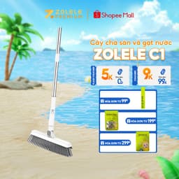 Thumbnail Chổi chà sàn và gạt nước ZOLELE C1 2 trong 1 cây chà sàn nhà tắm gạt nước - Chính Hãng 1