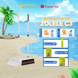 Thumbnail Bộ Chổi Quét Nhà Thông Minh Kèm Hốt Rác Gạt Nước C3 Bộ Dụng Cụ Vệ SInh Zolele - Chính Hãng 1