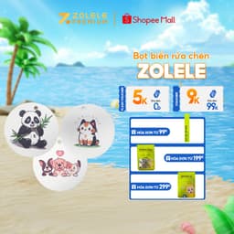 Thumbnail Miếng bọt biển rửa chén kháng khuẩn Zolele làm sạch, mút xốp nén họa tiết hoạt hình 1