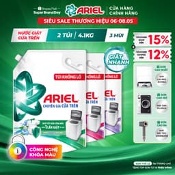 Thumbnail Combo 2 Nước Giặt ARIEL Chuyên Gia Cửa Trên Ngăn Lem Màu Hương Downy Nắng Sớm/ Nước Hoa/ Oải Hương Túi 4.1KG 1