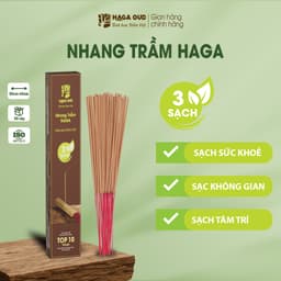 Thumbnail Nhang trầm Haga 3 Sạch, Thơm ngọt ấm dễ chịu, Ít khói, An toàn sức khỏe, 50 cây/5 cây - 30cm/40cm 1