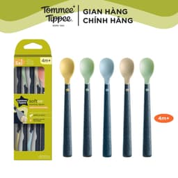 Thumbnail Thìa Ăn Dặm Tommee Tippee Softee, Cho Bé Từ 4 Tháng - Set 5 Thìa, Tách Lẻ (Giao Màu Ngẫu Nhiên) 1