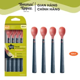 Thumbnail Thìa Ăn Dặm Có Báo Nhiệt Tommee Tippee Heat Sense, Cho Bé Từ 4 Tháng (Set 4 Thìa, Tách Lẻ) 1