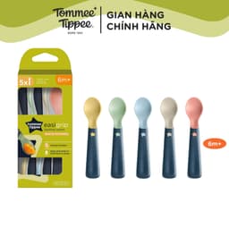Thumbnail Thìa Tập Ăn Tommee Tippee Easigrip, Dành Cho Bé Từ 6 Tháng - Set 5 Thìa, Tách Lẻ (Giao Màu Ngẫu Nhiên) 1