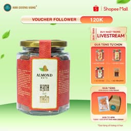 Thumbnail Hạt Hạnh Nhân Mỹ Sấy Tách Võ Hữu Cơ Kim Cương Vàng Hạt Chất Lượng Ăn Kiêng Làm Sữa Ngũ Cốc Dinh Dưỡng 170 Gram 1