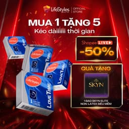 Thumbnail Combo 4 hộp Bao cao su kéo dài thời gian quan hệ LifeStyles Love Time - Hộp 3 bao 1