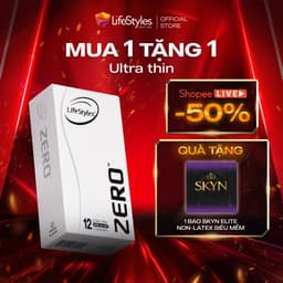 Thumbnail Bao cao su  Lifestyles Zero Ultra Thin siêu mỏng, nhiều gel bôi trơn hộp 3 bcs/12 bcs 1