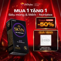 Thumbnail Bao cao su LifeStyles Skyn siêu mỏng nhiều gel bôi trơn hộp 10 bcs 1