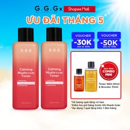 Thumbnail Bộ 2 Toner Nấm Không Cồn Cấp ẩm Dịu Da Tức Thì- G.G.G Calming Mushroom Toner 200ml 1