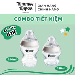 Thumbnail COMBO 2 Bình sữa ty siêu mềm tự nhiên Tommee Tippee Natural Start 150ml & 260ml 1
