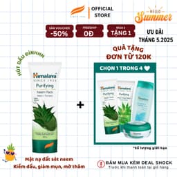 Thumbnail Mặt nạ đất sét kiềm dầu giảm mụn chăm sóc lỗ chân lông từ lá neem Himalaya Neem Face Pack 100ml 1