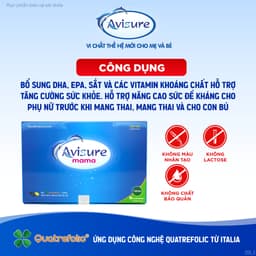 Thumbnail Vitamin tổng hợp cho bà bầu Avisure Mama bổ sung đủ sắt, dha và 23 loại vitamin Hộp 60v 3