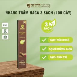 Thumbnail Nhang trầm Haga 3 Sạch, 100 cây tiết kiệm, Thơm trầm, Ít khói, An toàn sức khỏe - 30cm/40cm 1