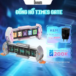 Thumbnail Đồng hồ kỹ thuật số Divoom Times Gate, 5 màn hình đa năng IPS, 45 RGB 1.6 triệu màu, hiển thị đồng hồ, dự báo thời tiết 1