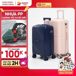 Thumbnail Vali kéo SUNNY ROGER - size 20/24/28 inch nhựa PP chống vỡ, vali thời trang bền đẹp bảo hành 10 năm 2