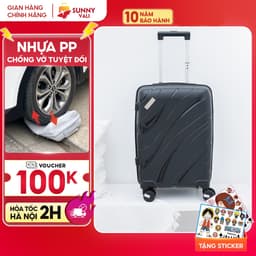 Thumbnail Vali kéo SUNNY PP11 - Nhựa PP chống vỡ tuyệt đối, khóa hải quan TSA  xách tay, kí gửi (size 20-24) 2