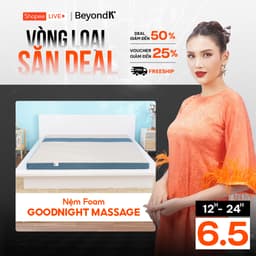 Thumbnail Nệm Foam Cấu Trúc Lượn Sóng, Duy Trì Tư Thế Nằm Goodnight Massage 9cm 1