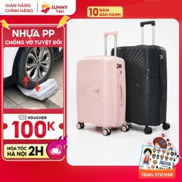 Thumbnail Vali kéo du lịch SUNNY PICA nhựa PP chống vỡ tuyệt đối, vali size 28 24 20 inch xách tay, kí gửi 2