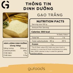 Thumbnail Combo 3 túi Gạo sạch GUfoods (Mỗi túi 1kg) - Đài thơm / Japonica hữu cơ - Dẻo mềm, Thơm nhẹ, Ngon cơm 1