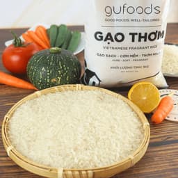 Thumbnail Combo 3 túi Gạo sạch GUfoods (Mỗi túi 1kg) - Đài thơm / Japonica hữu cơ - Dẻo mềm, Thơm nhẹ, Ngon cơm 4