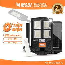 Thumbnail Đèn Năng Lượng Mặt Trời Liền Thể 80W MODI SOLAR , Đèn Led Năng Lượng Mặt Trời Cảm Biến Ánh Sáng 1