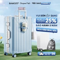 Thumbnail HỎA TỐC Vali Khung Nhôm 9066 Bamozo Size 28 Cao Cấp Bo 4 Góc Chống Va Đập Bảo Hành 5 Năm 1