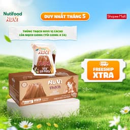 Thumbnail Thùng Thạch Trái Cây NuVi Vị Sữa Lúa Mạch 110ml (Túi 110ml x 24) 1