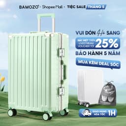 Thumbnail Vali Bamozo 9033 Khung Nhôm Size 20/24/28 Khóa Số Bảo Mật Bịt 4 Góc Chống Va Đập Bảo Hành 5 năm 1